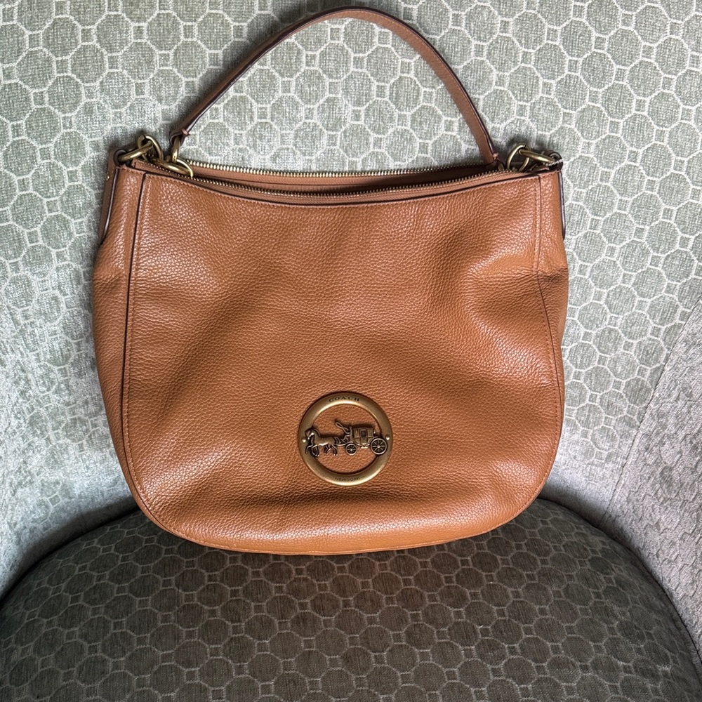 Coach Brown Elle Leather Hobo Bag EUC